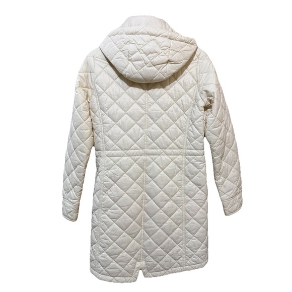 BARBOUR Jenkins Quilted Women's Jacket Cream Size 6 Spring Fall Retail $ 375 EUC - Picture 2 of 9
